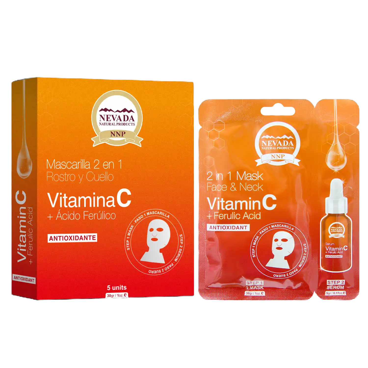Mascarilla 2 en 1 NNP Vitamina C 5X30gr 1