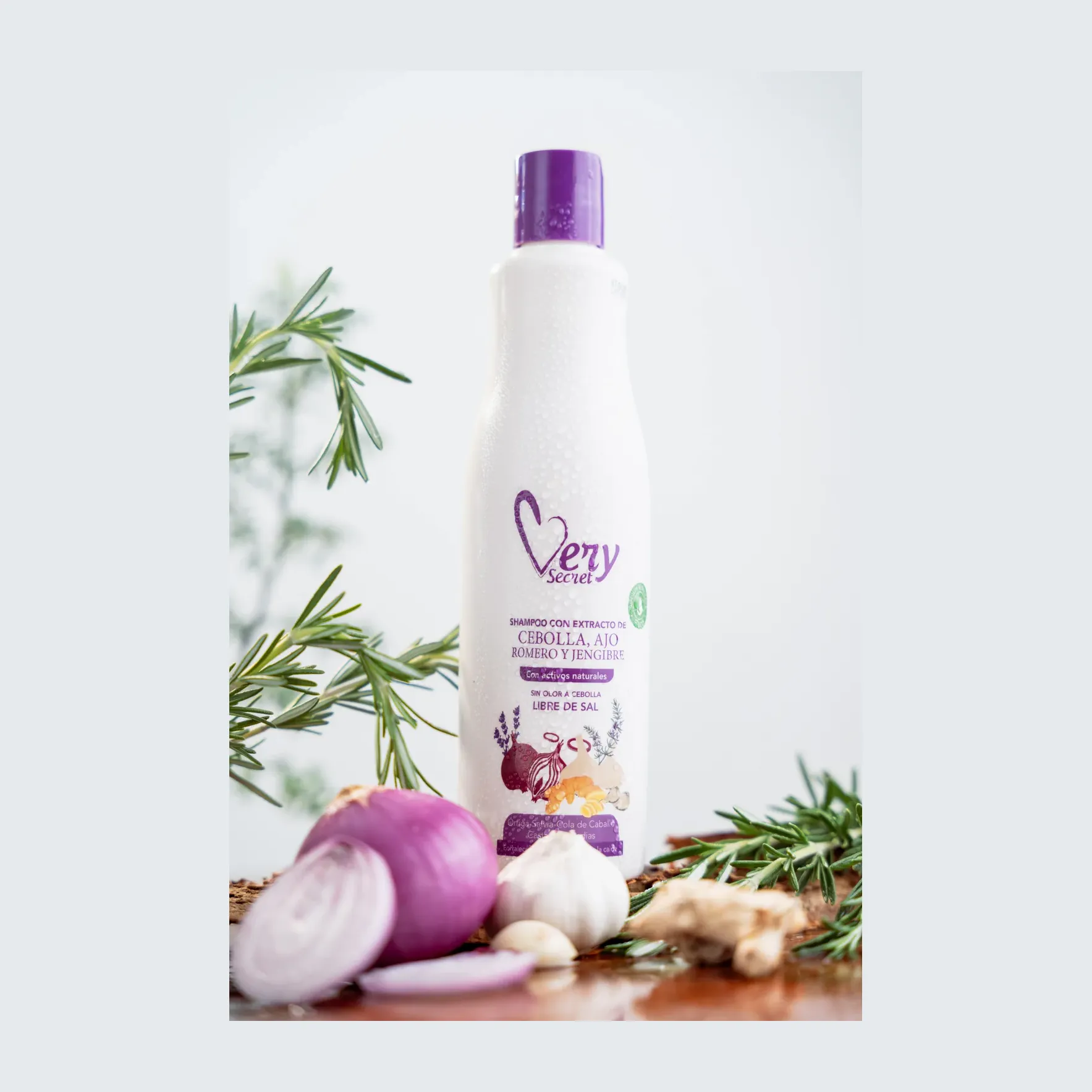 SHAMPOO CEBOLLA AJO ROMERO Y JENGIBRE 500 ML N2F 0
